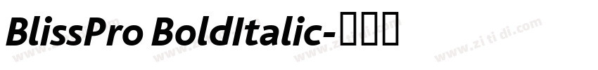 BlissPro BoldItalic字体转换
